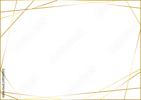 Fototapeta ゴージャスな金色ラインの華奢なフレーム2