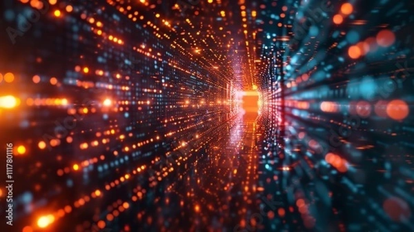 Obraz Abstract technology big data background concept.