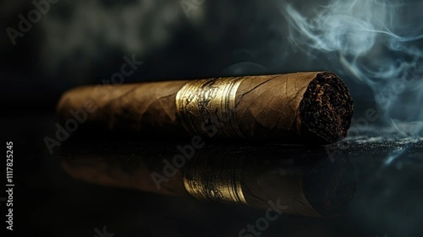 Obraz cigar on a black background