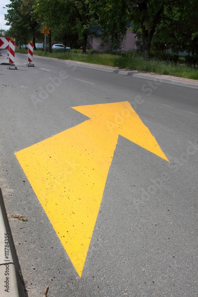 Fototapeta objazd, remont drogi