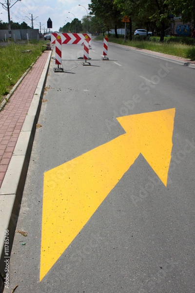 Fototapeta objazd, remont drogi