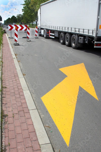 Fototapeta objazd, remont drogi