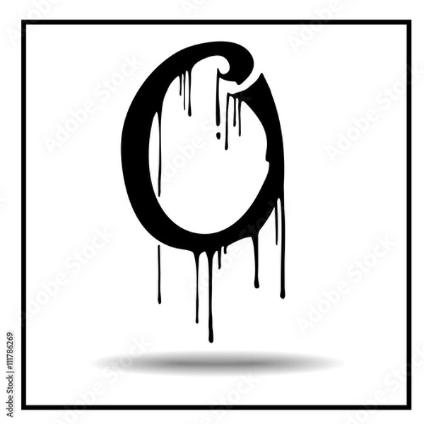 Obraz Melted grunge font