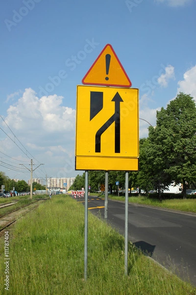 Fototapeta objazd, remont drogi