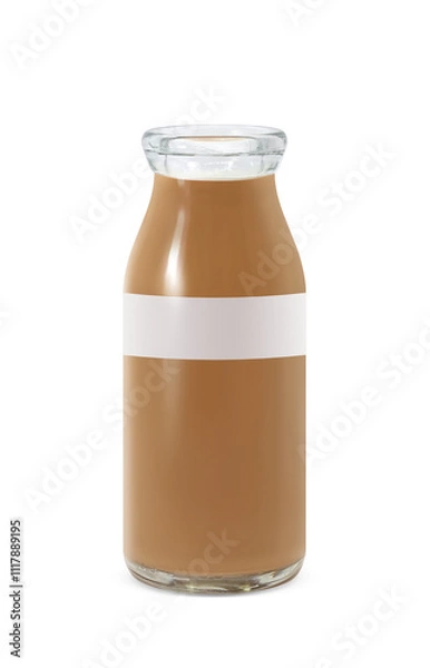 Fototapeta コーヒー牛乳 イラスト リアル 瓶