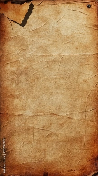 Fototapeta Vintage Aged Paper:  Authentic weathered and aged paper texture.  Use this photo as a background or overlay for vintage designs.