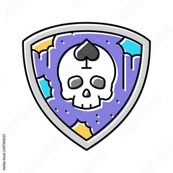 Fototapeta team badge game paintball color icon vector. team badge game paintball sign. isolated symbol illustration