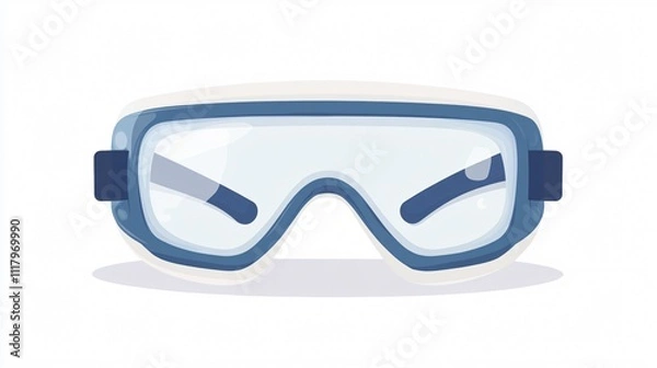 Obraz Professional Safety Goggles and Glasses Vector Illustration for Various Uses