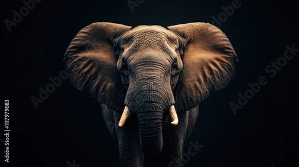 Obraz elephant on a dark background