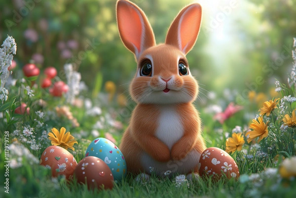 Fototapeta Le lapin de Pâques