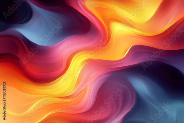 Fototapeta abstract background with colorful waves
