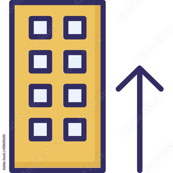 Fototapeta Building vector icon with an  isolated background 