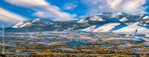 Obraz Snow covered Mt Rose and Slide Mountain located near Reno, Sparks and Carson City Nevada during winter