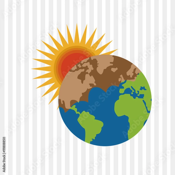 Fototapeta Save planet design. Enviroment icon. Flat illustration