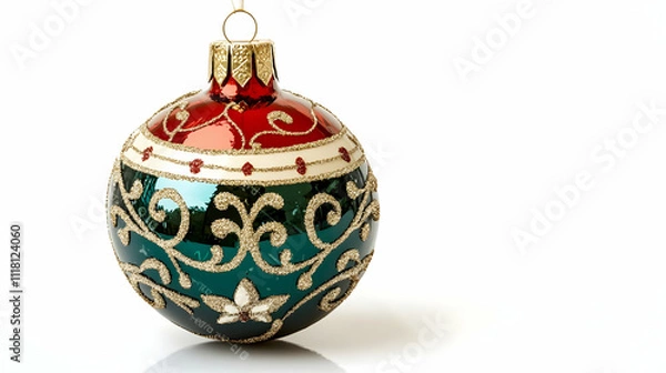 Fototapeta Reyes Magos Floating Ornament Vector concept as Vector graphic of a festive ornament floating gracefully on white representing the decorative traditions of Reyes Magos perfect for infographics and Ado