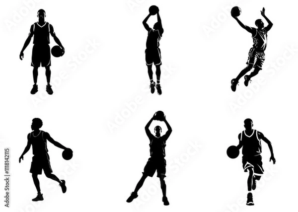 Obraz Set of collection basketball silhoutte