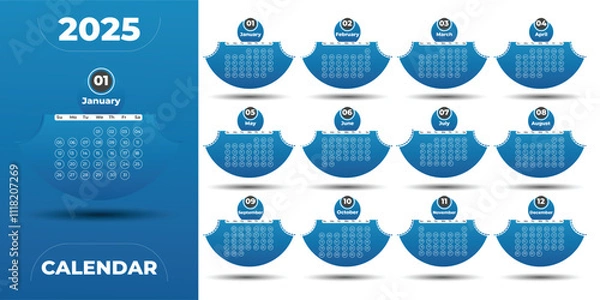 Obraz Modern desk calendar design 2025