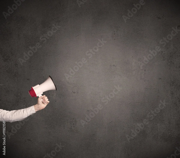 Obraz Megaphone on plain background
