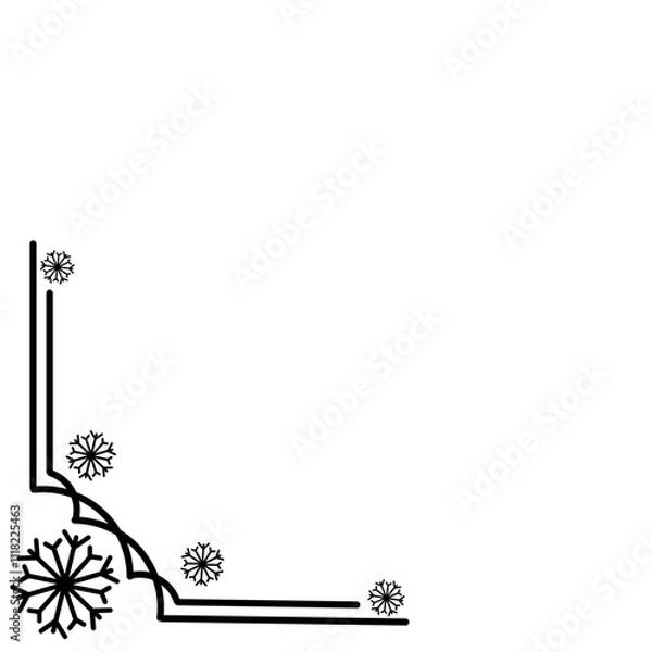 Obraz Snowflake Corner Border 