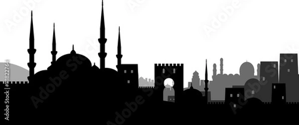Obraz Orient miasta szary // wektor