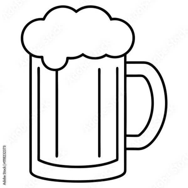Fototapeta A simple Beer Mug vector