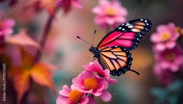 Fototapeta monarch butterfly on flower