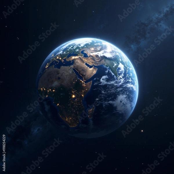 Obraz earth in space transparent background
