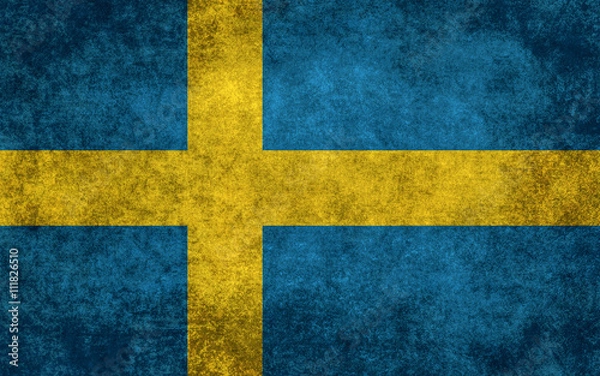 Obraz Flag of Sweden with textured treatment
