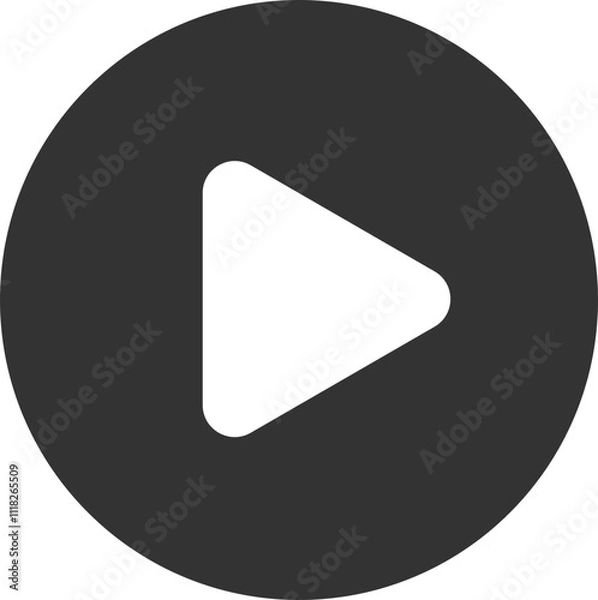 Fototapeta Play Button Icon in Circle