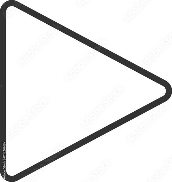 Fototapeta Outlined Play Button Icon