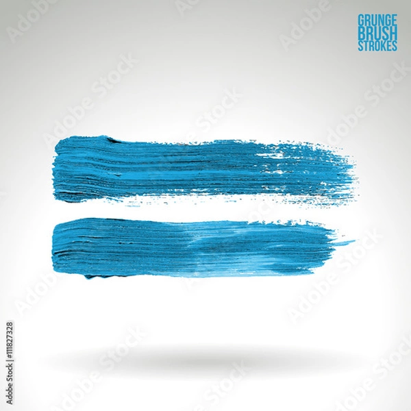 Fototapeta Brushstroke and texture. Vector design. Underline and border.