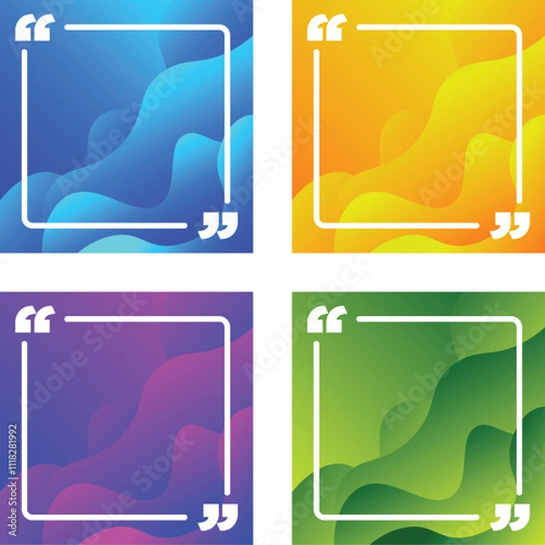 Fototapeta Set Vector quote template trendy style stock illustration