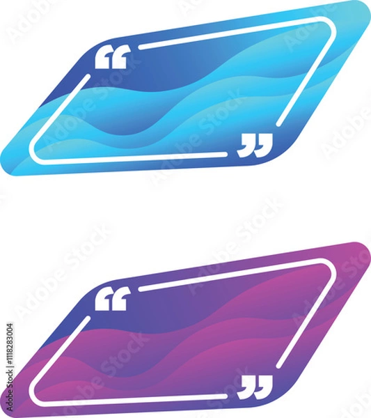 Fototapeta Set Vector quote template trendy style stock illustration