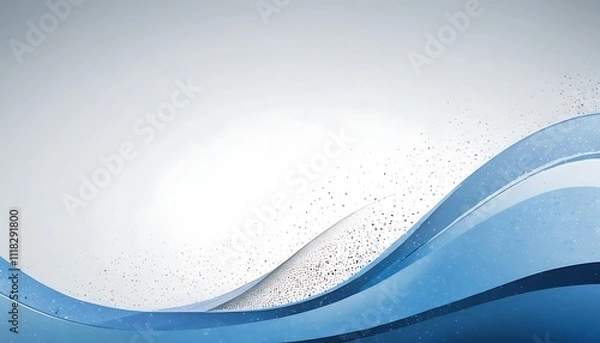 Fototapeta  blue and white wave ,background, dot, flowing, wave, copy space, abstract, illustration, 9