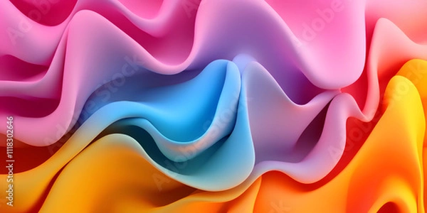 Obraz Vibrant Abstract Design with Wavy Lines