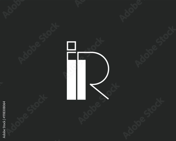 Fototapeta creative letter IR logo design template