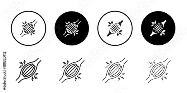 Obraz Myalgia icon Line Art Logo set