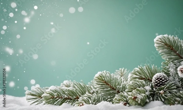 Obraz 크리스마스배경 민트색배경