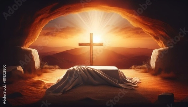 Obraz Resurrection Morning: The Empty Tomb and Christ's Victory