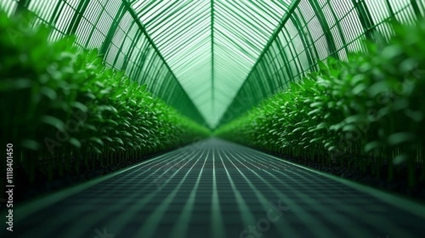 Obraz Advanced Greenhouse with Smart Climate Control System