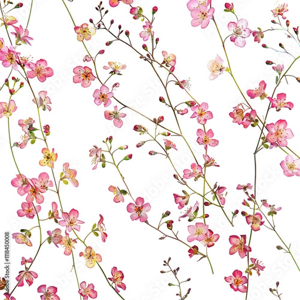 Fototapeta Delicate floral arrangement botanical design transparent background artistic display close-up perspective nature concept