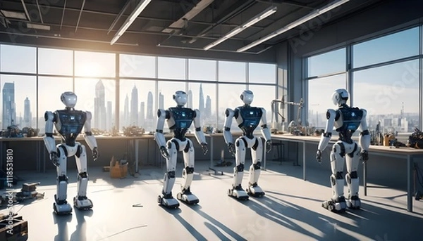 Obraz Robots in the modern lab