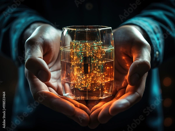 Fototapeta Data Encryption and Cyber Security Solutions for Business Protection