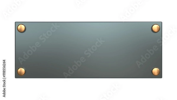 Obraz 3D shiny blank glass for office or house Name plate