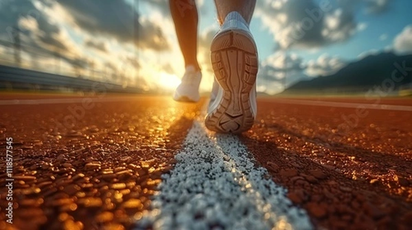Fototapeta Stride into Sunlight: Passion for the Challenge