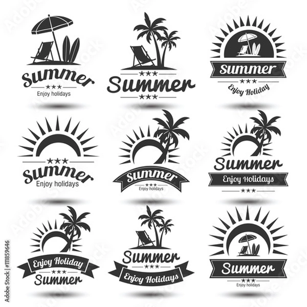 Fototapeta Summer emblem vector