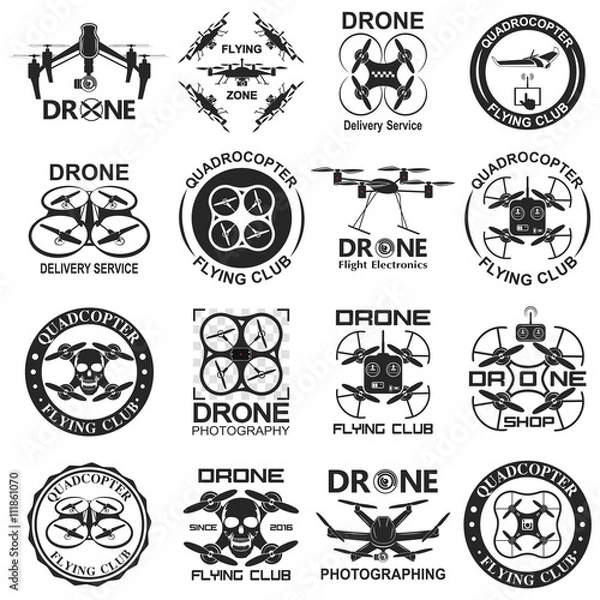Fototapeta drone footage emblems