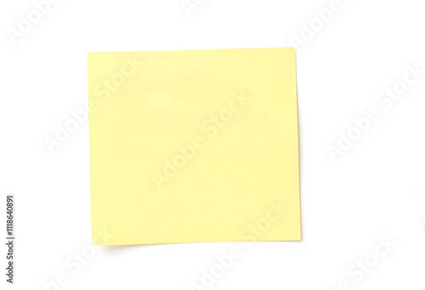 Obraz yellow note paper isolated