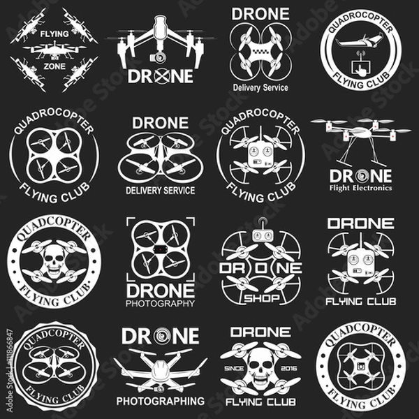 Fototapeta drone footage emblems