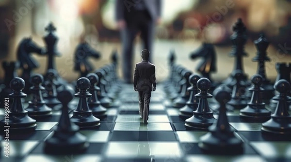 Fototapeta Power of leadership in guiding direction of new business, AI Generated